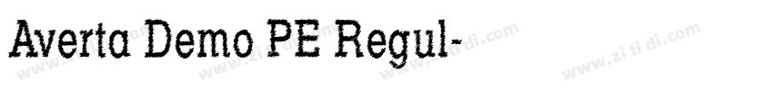Averta Demo PE Regul字体转换